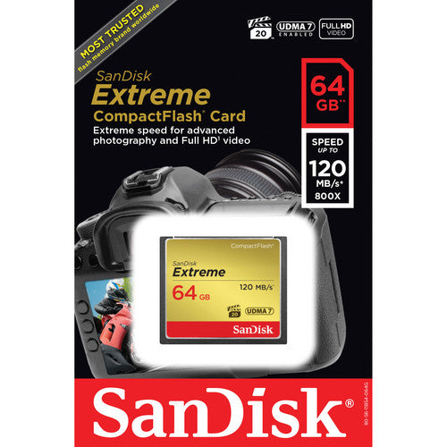 Sandisk Extreme compact flash 64gb 120mb/s 800mb/s