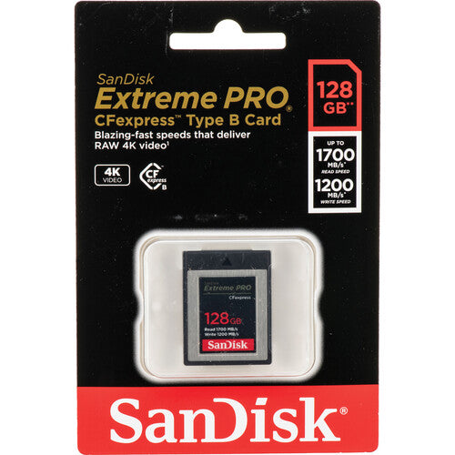 Sandisk Extreme Pro CFexpress typeB 128gb 1700mb/s 1200mb/s